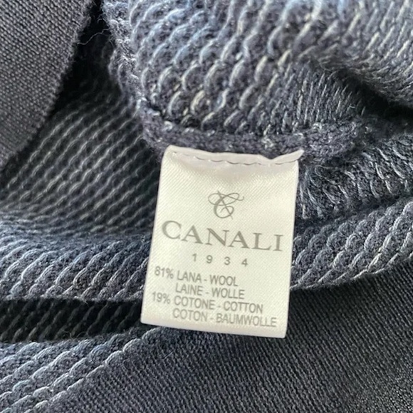 CANALI Wool and Cotton Blend Quarter-Zip Sweater large - Picture 10 of 11